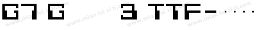 G7 Gradius3 TTF字体转换